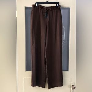 Silk-like Brown Pants